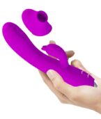 PRETTY LOVE - VIBRATEUR SUCKER RECHARGEABLE REGINA VIOLET