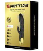 PRETTY LOVE - VIBRATEUR DE LUXE RECHARGEABLE NOIR PLAQUÉ OR