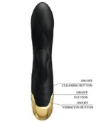 PRETTY LOVE - VIBRATEUR DE LUXE RECHARGEABLE NOIR PLAQUÉ OR