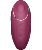 SATISFYER - TAP & CLIMAX 1 VIBRATEUR LAY-ON ROUGE