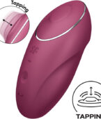 SATISFYER - TAP & CLIMAX 1 VIBRATEUR LAY-ON ROUGE