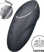 SATISFYER - TAP & CLIMAX 1 VIBRATEUR LAY-ON NOIR