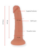 ONINDER - PETIT GODE VIBRATEUR BOGOTÁ 9 VITESSES NATUREL 17.5 CM -O- 4 CM - APPLICATION GRATUITE