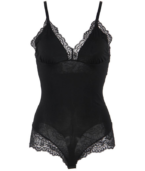 SUBBLIME - TEDDY DÉTAIL DENTELLE FLORALE NOIR L/XL