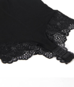 SUBBLIME - TEDDY DÉTAIL DENTELLE FLORALE NOIR L/XL