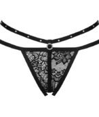 LIVCO CORSETTI FASHION - STRING NOMADE SANS CROTCHLESS NOIR