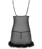 LIVCO CORSETTI FASHION - ENSEMBLE ZERUNAM BABYDOLL + STRING NOIR