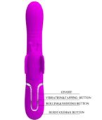 PRETTY LOVE - VIBRATEUR MULTIFONCTION LAPIN 4 EN 1 PAPILLON FUCHSIA