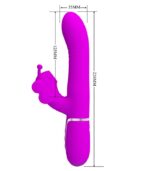 PRETTY LOVE - VIBRATEUR MULTIFONCTION LAPIN 4 EN 1 PAPILLON FUCHSIA