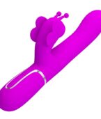 PRETTY LOVE - VIBRATEUR MULTIFONCTION LAPIN 4 EN 1 PAPILLON FUCHSIA