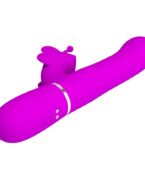 PRETTY LOVE - VIBRATEUR MULTIFONCTION LAPIN 4 EN 1 PAPILLON FUCHSIA