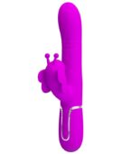 PRETTY LOVE - VIBRATEUR MULTIFONCTION LAPIN 4 EN 1 PAPILLON FUCHSIA