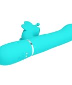 PRETTY LOVE - VIBRATEUR MULTIFONCTION LAPIN 4 EN 1 PAPILLON AQUA VERT