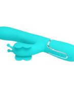 PRETTY LOVE - VIBRATEUR MULTIFONCTION LAPIN 4 EN 1 PAPILLON AQUA VERT