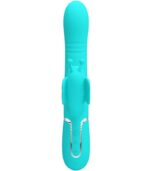 PRETTY LOVE - VIBRATEUR MULTIFONCTION LAPIN 4 EN 1 PAPILLON AQUA VERT