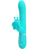 PRETTY LOVE - VIBRATEUR MULTIFONCTION LAPIN 4 EN 1 PAPILLON AQUA VERT