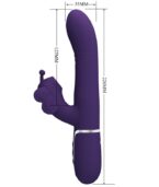 PRETTY LOVE - VIBRATEUR MULTIFONCTION LAPIN 4 EN 1 PAPILLON VIOLET