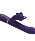 PRETTY LOVE - VIBRATEUR MULTIFONCTION LAPIN 4 EN 1 PAPILLON VIOLET