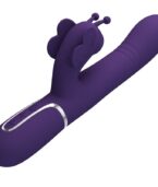 PRETTY LOVE - VIBRATEUR MULTIFONCTION LAPIN 4 EN 1 PAPILLON VIOLET