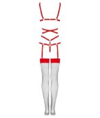 LIVCO CORSETTI FASHION - THIARA LC 20213 ENSEMBLE CORPS + BAS ROUGE S/M