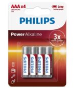 PHILIPS - PILE POWER ALCALINE AAA LR03 PAQUET DE 4