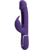 PRETTY LOVE - VIBRATEUR MULTIFONCTION 3 EN 1 KAMPAS RABBIT AVEC LANGUE VIOLET