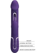 PRETTY LOVE - VIBRATEUR MULTIFONCTION 3 EN 1 KAMPAS RABBIT AVEC LANGUE VIOLET