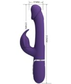 PRETTY LOVE - VIBRATEUR MULTIFONCTION 3 EN 1 KAMPAS RABBIT AVEC LANGUE VIOLET