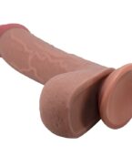 PRETTY LOVE - SÉRIE SLIDING SKIN GODE RÉALISTE AVEC VENTOUSE SLIDING SKIN MARRON 23