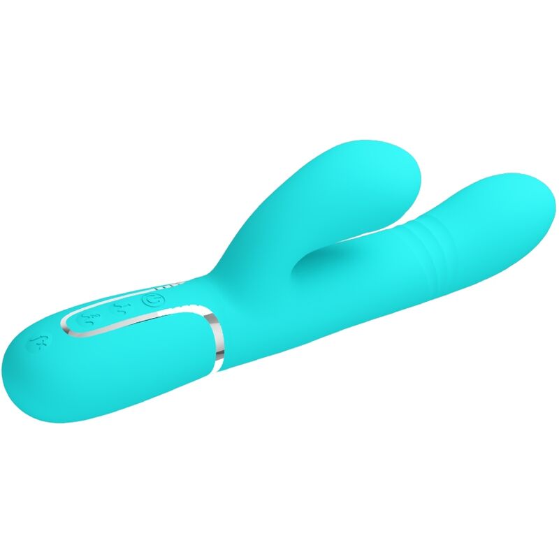 PRETTY LOVE - VIBRATEUR MULTIFONCTION G-SPOT VERT AQUA