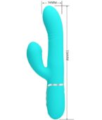 PRETTY LOVE - VIBRATEUR MULTIFONCTION G-SPOT VERT AQUA