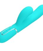 PRETTY LOVE - PERLITA VIBRATEUR MULTIFONCTION 3 EN 1 POINT G VERT AQUA