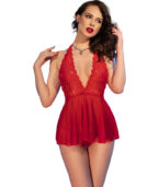 CHILIROSE - CR 4720 BABYDOLL & STRING ROUGE S