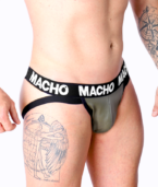 MACHO - MX27GR JOCK CUIR GRIS BEIGE L