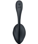 SATISFYER - RIBBED PETAL TÉLÉCOMMANDE DE STIMULATEUR DE POINT G NOIR APPLICATION GRATUITE