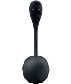 SATISFYER - RIBBED PETAL TÉLÉCOMMANDE DE STIMULATEUR DE POINT G NOIR APPLICATION GRATUITE