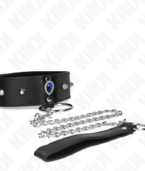 KINK - COLLIER 65 CM AVEC BRACELET AVEC DIAMANTS BLEU AJUSTABLE 36-43 CM X 5 CM