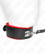 KINK - COLLIER AVEC CEINTURE 116 CM AVEC BRACELET EN CUIR ROUGE AJUSTABLE 40-48 CM X 6 CM