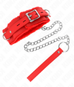 KINK - COLLIER AVEC LAISSE 65 CM AVEC RESTRICTIONS ROUGE 36-42 CM X 5