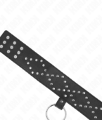 KINK - COLLIER 65 CM AVEC LAISSE AVEC CLOUS ARGENTÉS MODÈLE 3 RÉGLABLE 36-43 CM X 5 CM