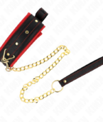 KINK - COLLIER AVEC LAISSE EN TISSU UNI AJUSTABLE 33-48 CM X 5