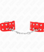 KINK - BRACELETS AVEC DOUBLE LIGNE DE CLOUS RÉGLABLES ROUGE