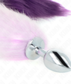 KINK - PLUG ANAL TAILLE S 7 X 3 CM AVEC QUEUE SYNTHÉTIQUE 40 CM VIOLET