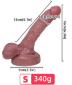 ARMONY - GODE RÉALISTE EN SILICONE LIQUIDE 13 CM