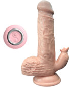 ARMONY - VIBRATEUR RÉALISTE & GODE DE POUSSÉE AVEC STIMULATEUR DE LANGUE 19 CM