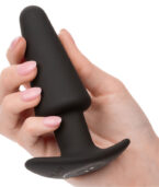 CALEXOTICS - ROCK BOTTOM TAPERED ANAL PLUG 10 VIBRATIONS SILICONE NOIR