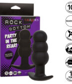 CALEXOTICS - ROCK BOTTOM PLUG ANAL PERLÉ 10 VIBRATIONS SILICONE NOIR