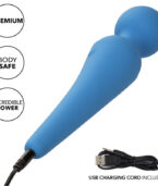 CALEXOTICS - COUTURE KIT VIBRATEUR WAND 10 VIBRATIONS BLEU