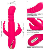 CALEXOTICS - JACK FANTASY TRIPLE VIBRATEUR CHAUFFANT LAPIN ROSE