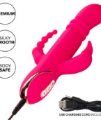 CALEXOTICS - JACK FANTASY TRIPLE VIBRATEUR CHAUFFANT LAPIN ROSE